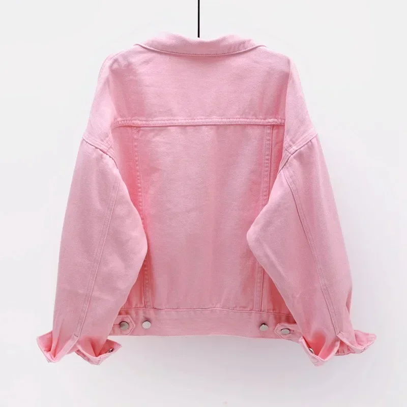 Jacket Women Jeans 2026 Jean Jackets for Women Coat Veste Femme Purple White Yellow Mujer Red Pink Blue Black 3xl 4xl 2025 view 3