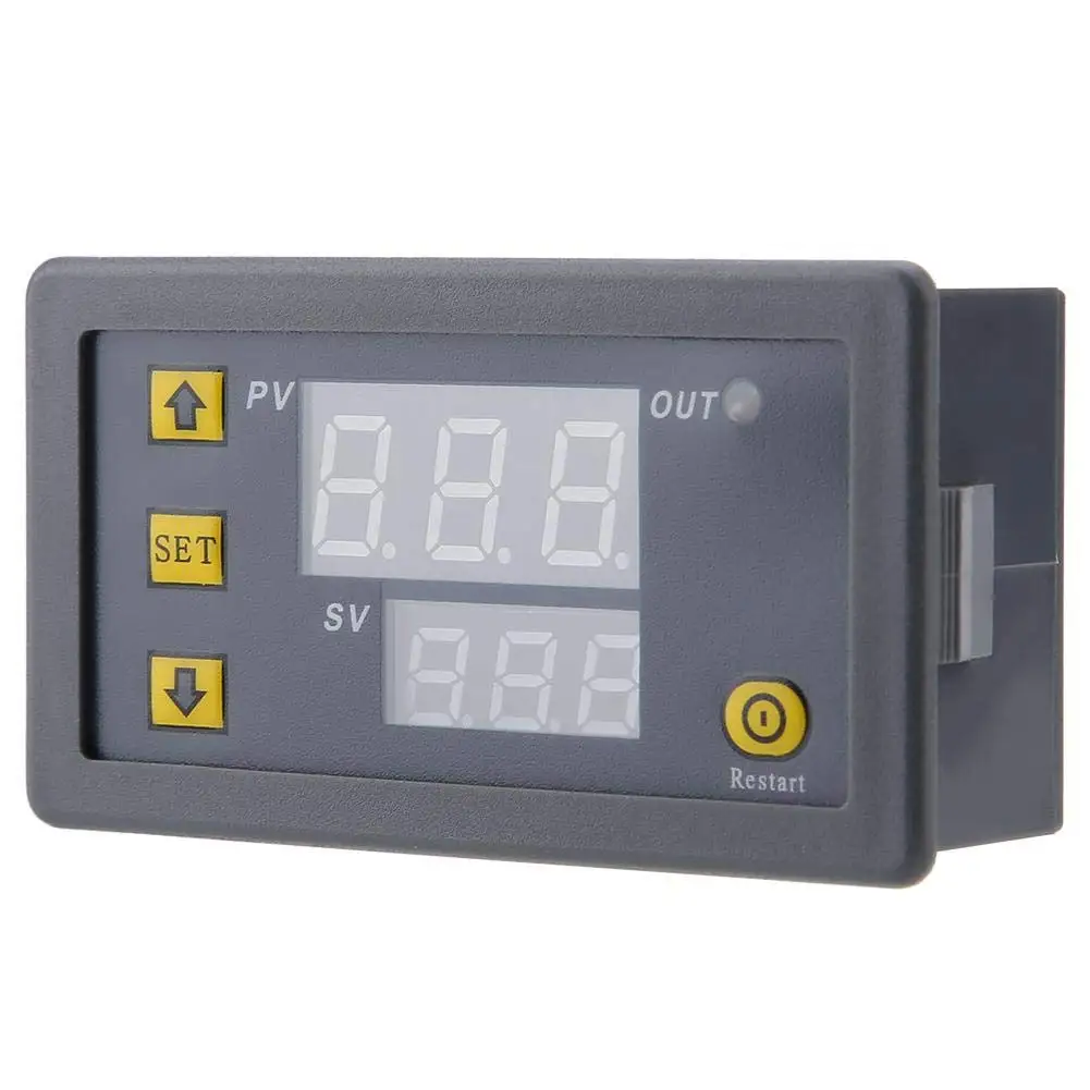 Digital display thermostat W3230 with probe and LCD LED display, temperature control switch miniature temperature control board