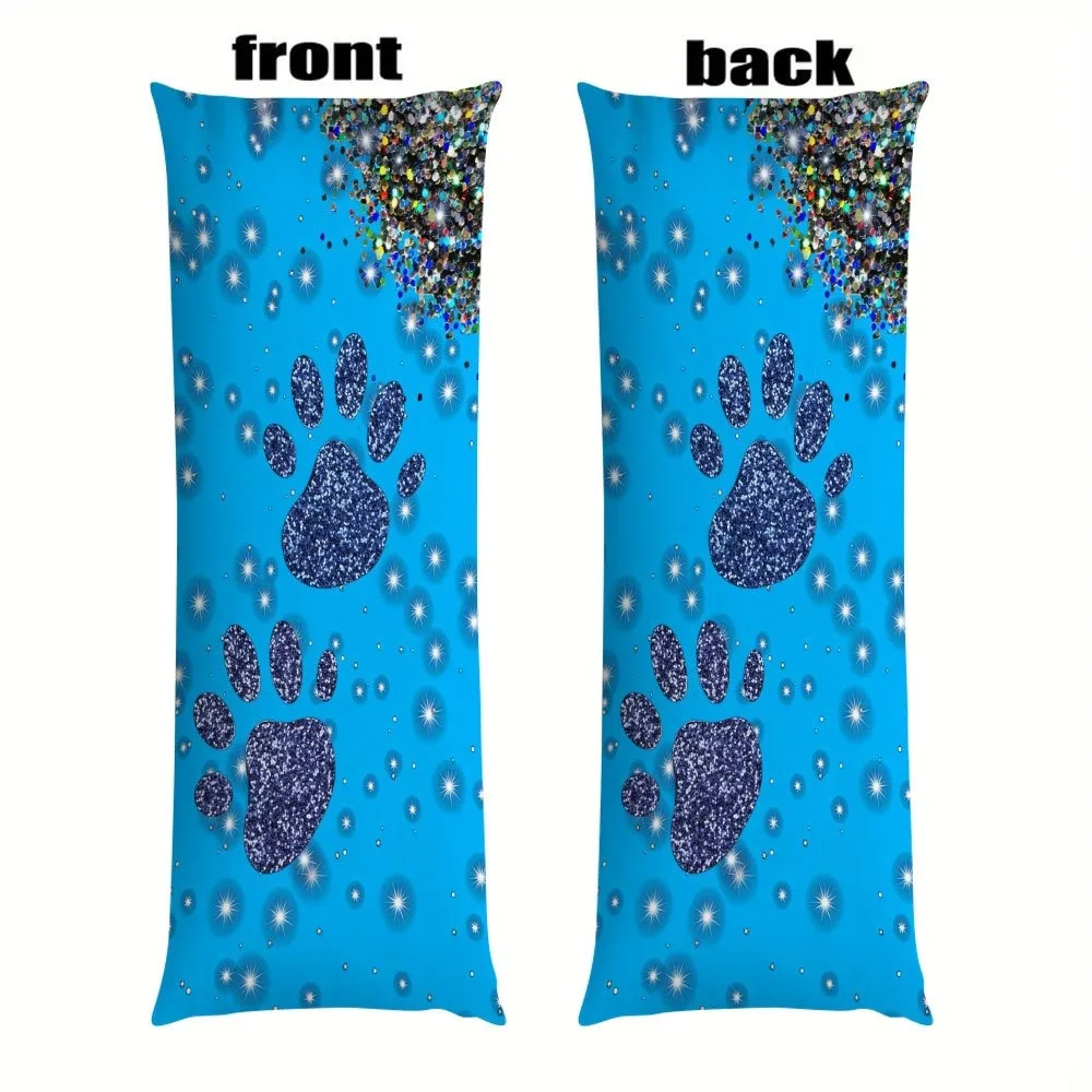 A Long Body Pillow Cover with Claw Print Design - 20*54 Inches / 50×137 Cm - Double-Sided Printed Design, Made of 100% Polyester