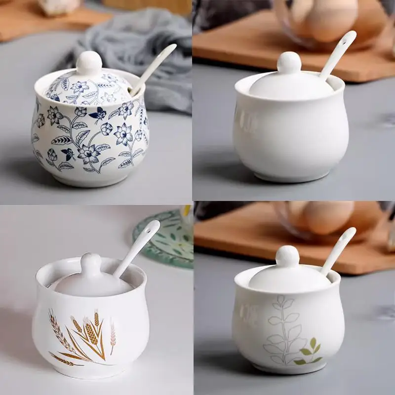 

Food ade Cerc Oil Storage Tank High Temperature Resistant Spice Container Pepper Poer Jar Kitchen Storage Vintage Sle