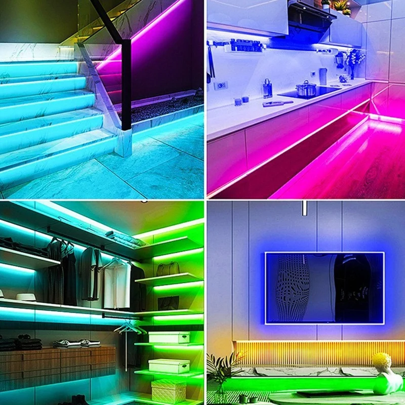 MAKE WS2812B-Individually-Addressable-Smart-RGB-LED-Strip-WS2812-Magic-Light-IP20-IP20-Waterproof-Flexible-Tape-Lamp-Bar-74LEDS