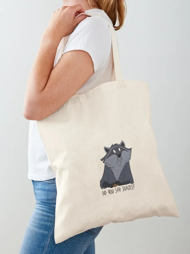 Hungry Raccoon Tote Bag Gift bag shopping bags foldable tote bags aesthetic