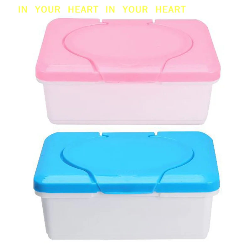 【X】Wet Tissue Storage Box Plastic Case Home Office Wipes Holder with Buckle Lid Household Dust-proof Toilet Paper Holder
