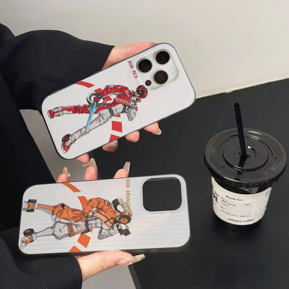 Чехол Bakuage Sentai Boonboomger для iPhone 17 16 15 14 13 12 11 Pro Max Plus, гофрированный бампер-накладка на заднюю панель