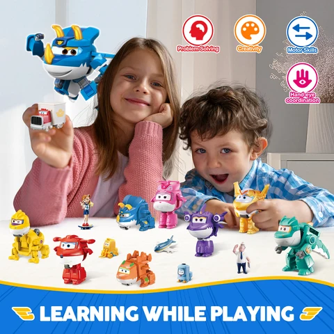 Super Wings Трансформеры Самолеты с Динозаврами 14 шт
