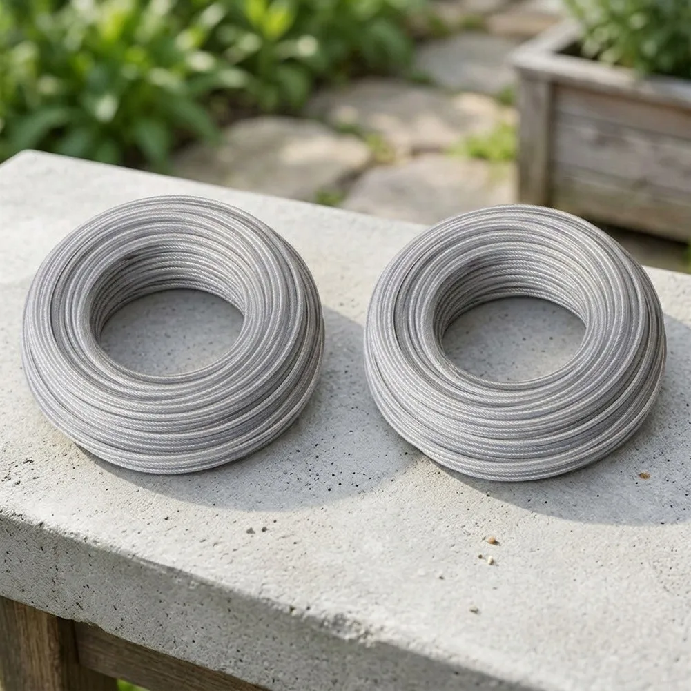 4 0mm Diameter Steel Trimmer Line 2 Rolls 15m for Use in Lawn Maintenance and Brush Cutting Applications 4 0mm