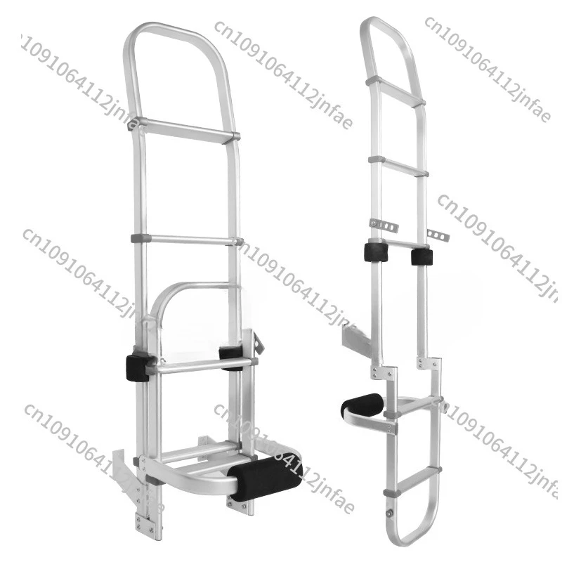 

RV Conversion Accessories for Damas V80 High Roof Aluminum Alloy Telescopic Ladder Folding Step Ladder for Campervan