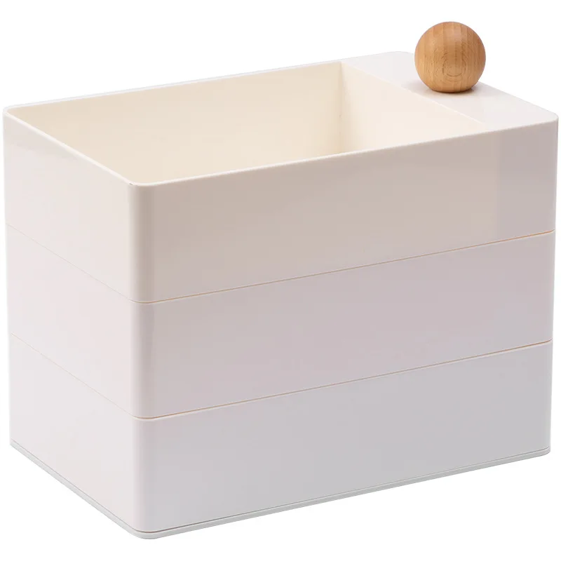 

Japanese style wooden ball jewelry storage box multi-layer rotatable bedroom cloakroom jewelry cosmetic box