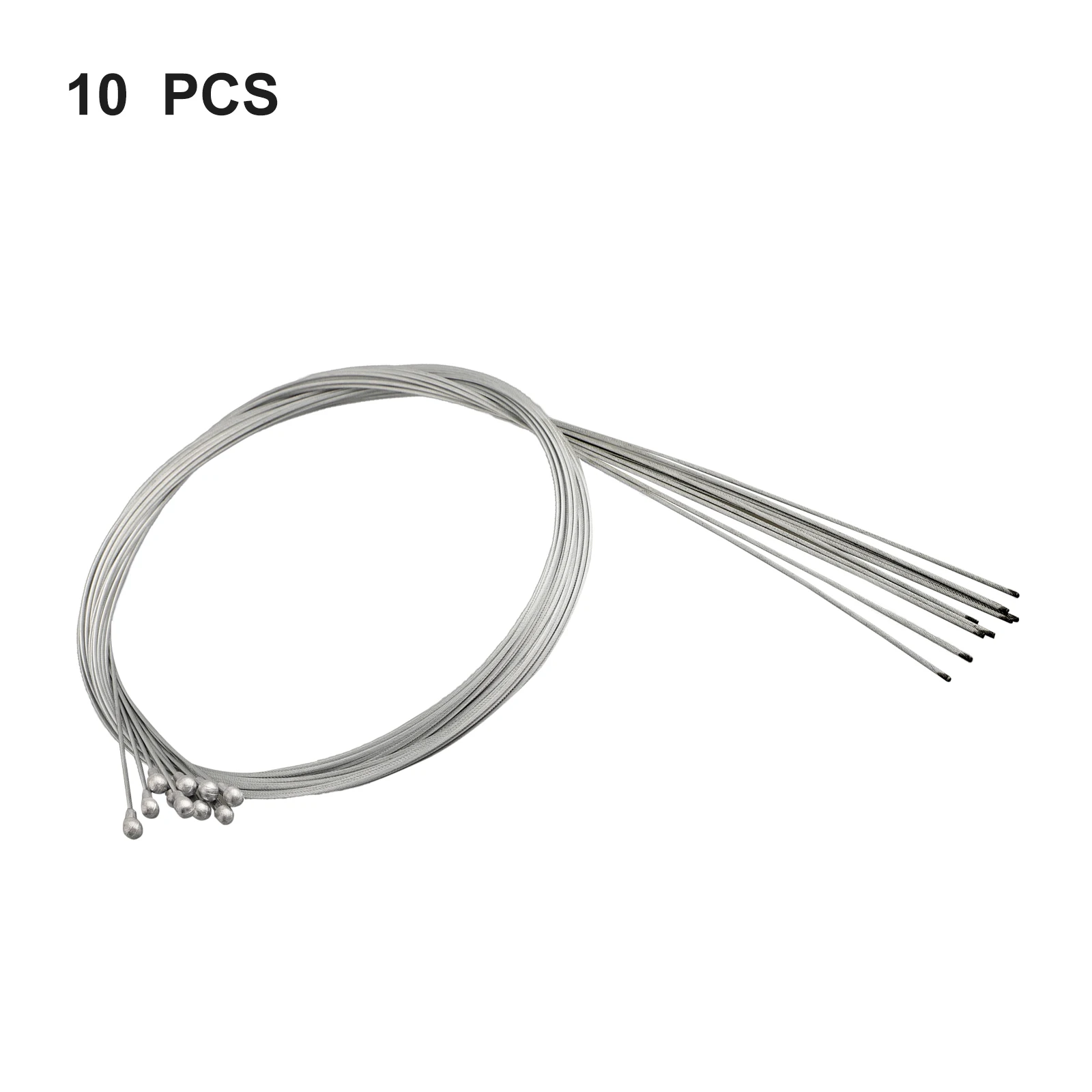 Smooth Road Bike Bicycle Stainless Steel Brake Pear End Inner Cables, 10 pcs, Accurate Variable Speed Brake, Silver Color