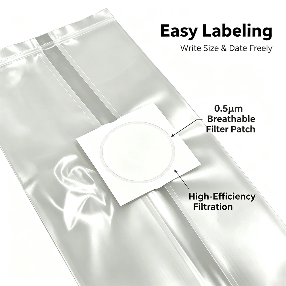 Customized link-24.5x14.5x65cm -0.5Micron 0.08mm-Thickness Mushrooms Bag