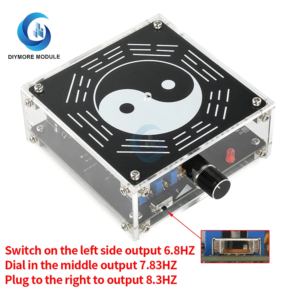 DC12 2A Schumann Wave Generator Sinus Frequentie Modulatie Signaalgenerator 15W Vermogen Verstelbaar Met Shell DC Interface