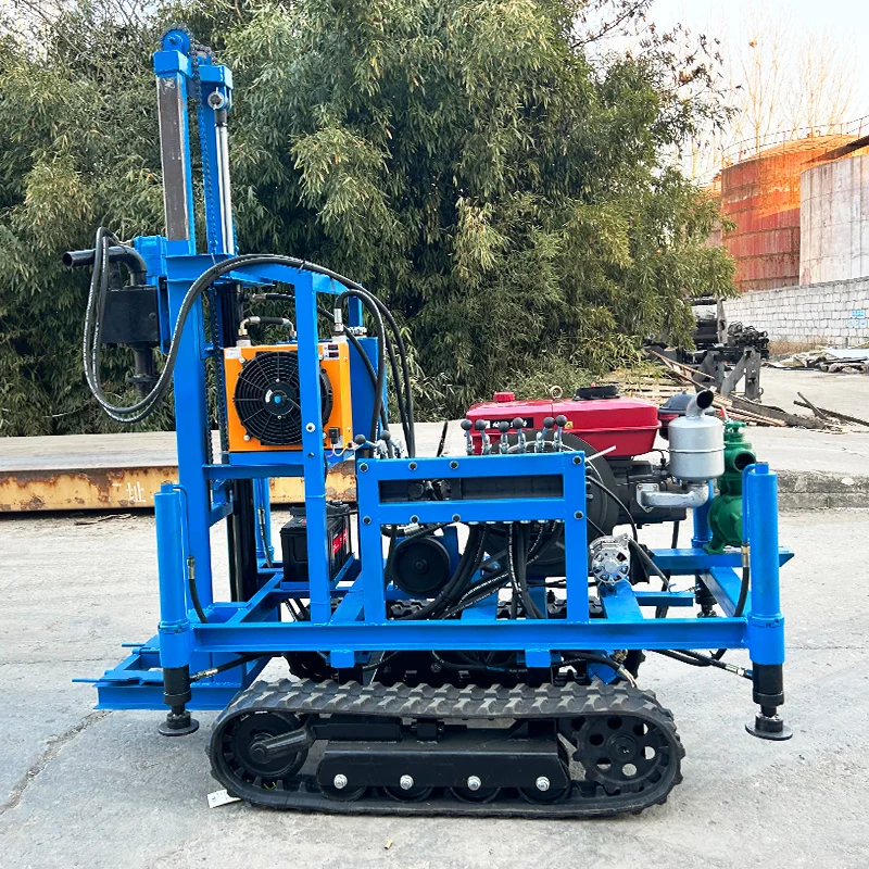 Customized MAX.200m 30hp 35hp 40HP Wheel/track type Portable Diesel Water Well Drilling Rig