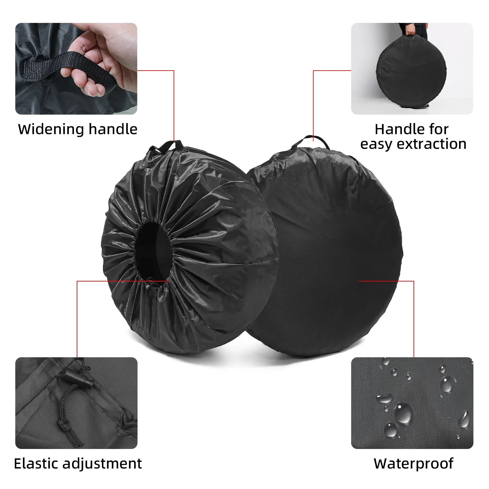 13-16 inch 16-20 inch Car Spare Tire Cover Sunscreen Waterproof Dustproof Protective Tire Bag Film  Tyre Spare Storage Cover