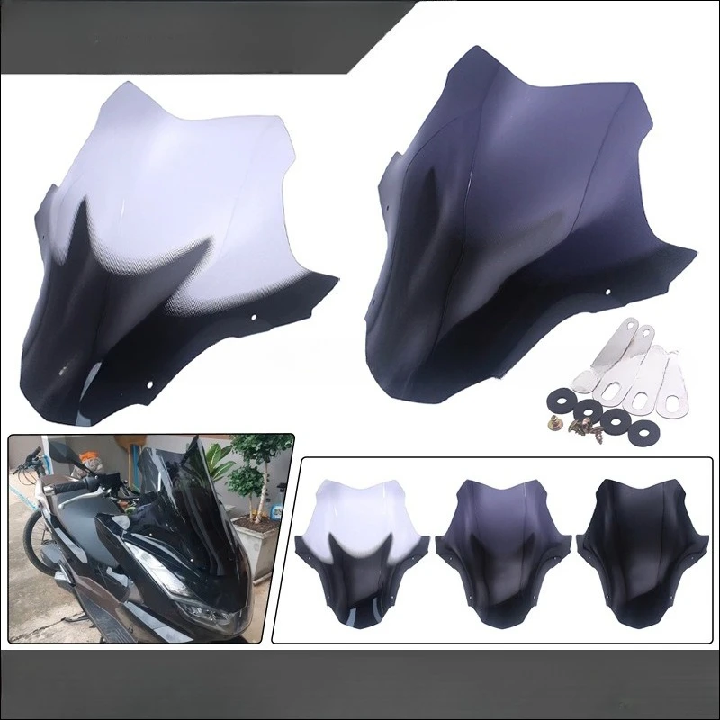 

Modified Taller Front Windshield / Wind Deflector for Honda PCX160 (2019-2021 Model Years) - Motorcycle Accessory