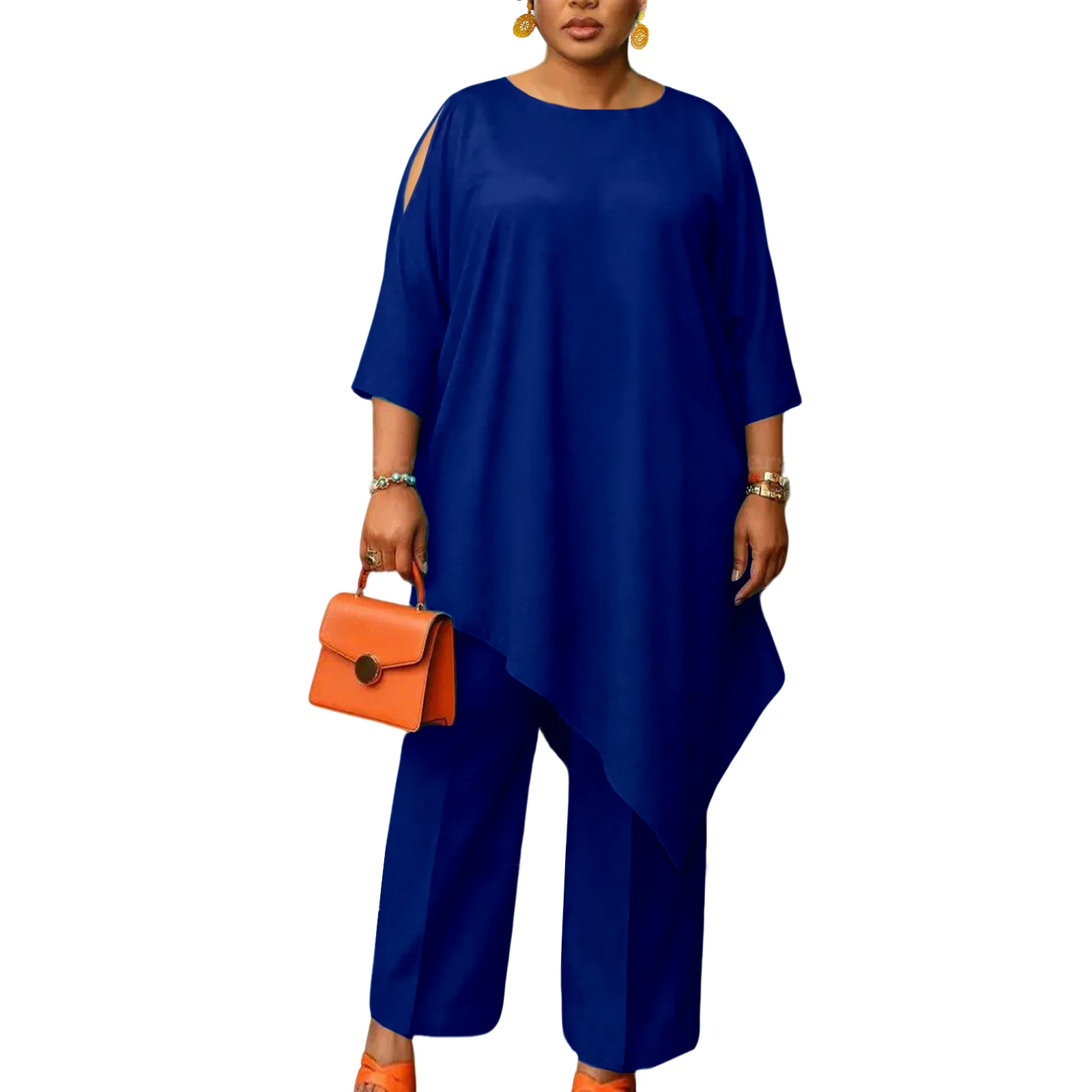 

African Attire for Women Dashiki Outfit 2 Piece Set Shirt and Pant Anakra Kente Print Clothes