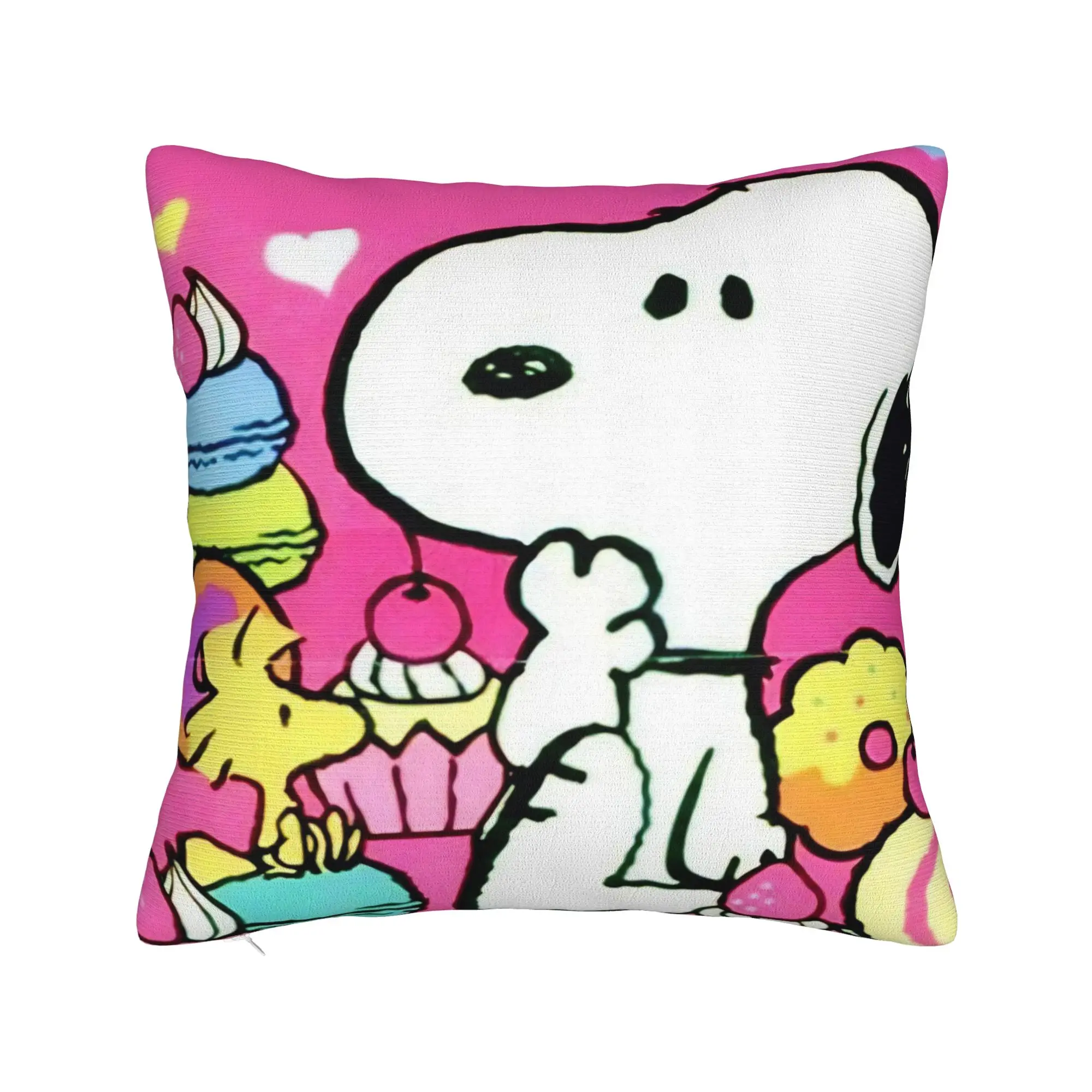 Lovely Dog S-Snoopys Square Pillow Case  Cushion Covers Creative Polyester Decorative Pillowcase for Car 18