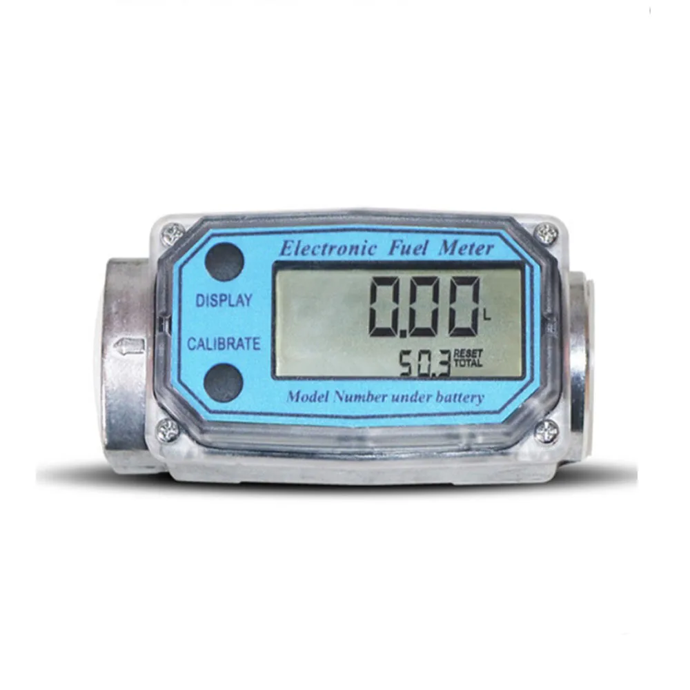 LLW-25 Digital Turbine Flow Meter Electronic LCD Display Gasoline Diesel Kerosene Oil Fuel Meter Chemical liquids Gauge