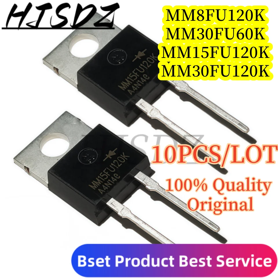 [Imported Original]【10PCS/LOT】 MM8FU120K MM30FU60K MM15FU120K MM30FU120K TO-220-2 Fast Recovery Diode TO-2202 Package