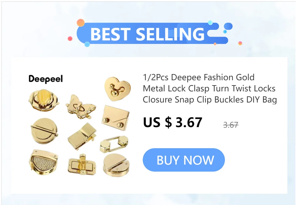 2/3/4/5Pcs Deepeel 50mm/35mm Handbag Lock Replaceable Snaps Clasp Locks Bag Purse Closure Buckles DIY Leather Crafts Accessories