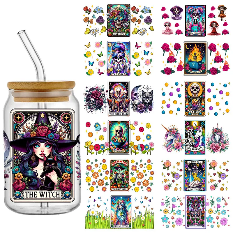 

Personalize Funny Halloween Print UV DTF Sticker For 16oz Cups Can Wrap Transfer Sticker Custom Labels DIY Logo Selfadhesive