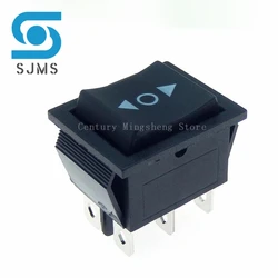 1PCS KCD4 25X31mm Black Rocker Switch 6 Pin Double Reset Switch 16A 250V 20A 125VAC Automatic Reset