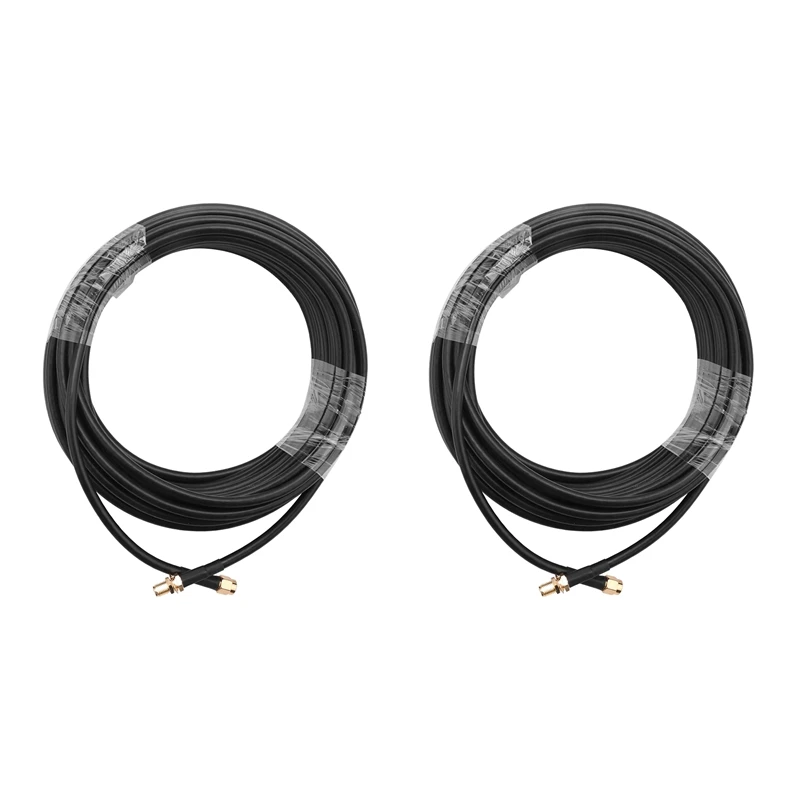 2X SMA Wifi Antenna Extension 10M SMA Male To SMA Female Low Loss RG58 Coaxial Cable Patch Lead Coax For 2G/3G/4G LTE