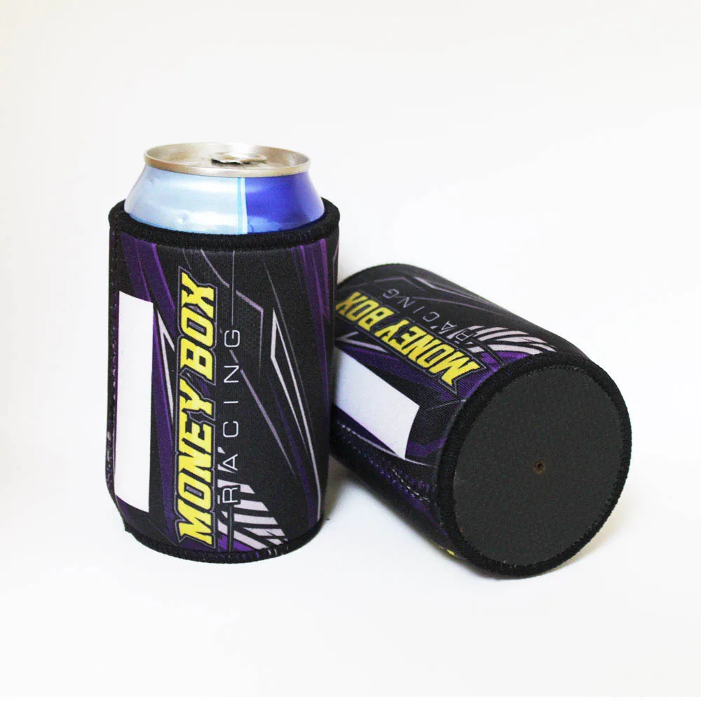 200pcs Customized With Your LOGO Print Stubby Holder coolet WITH Solid BASE DIY Can Coolers for Beer Bottle Bag