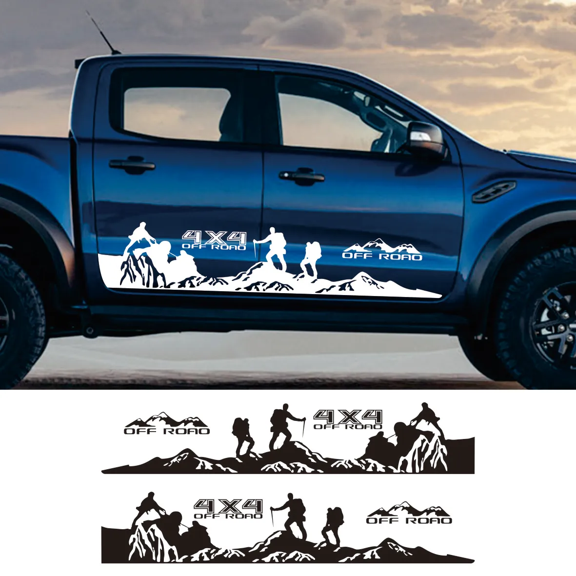 

Pickup Door Side Sticker For Great Wall GWM Pao Poer Wingle Truck 4X4 Off Road Decals Car Vinyl Decor Cover Auto lag Decor Decal