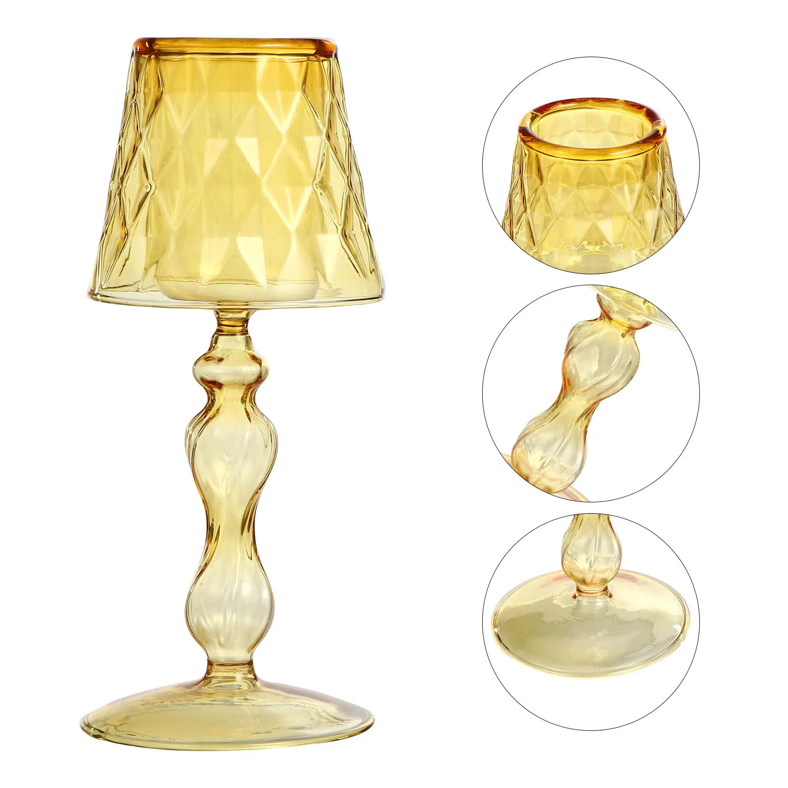 

Beautiful Holder Candleholder for Indoor Chic Glass Votive Holders Candles Stand Decorative Candlestick Unique