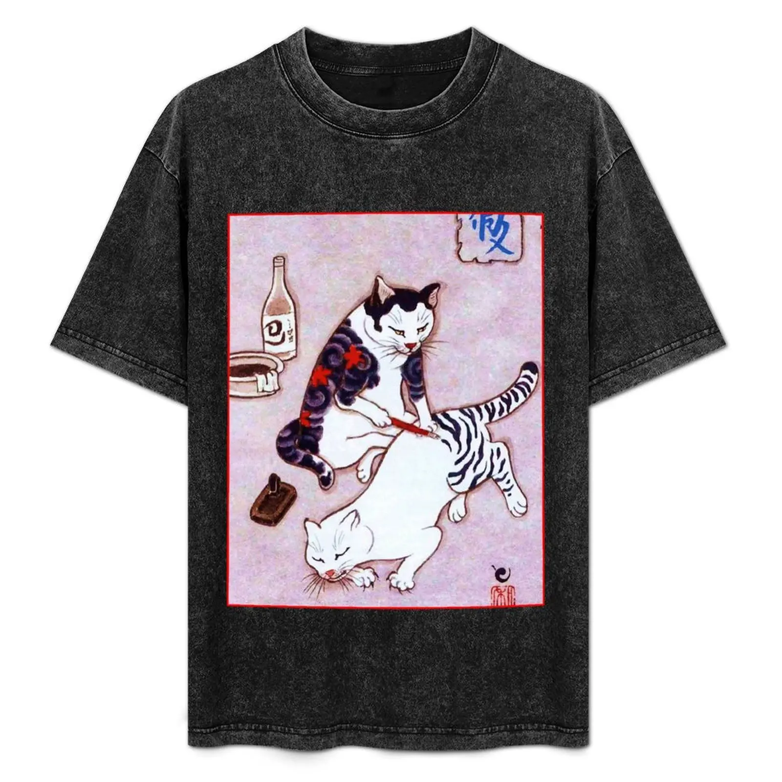 

Japanese tattoo cat T-Shirt Essential Solid Color T-Shirt