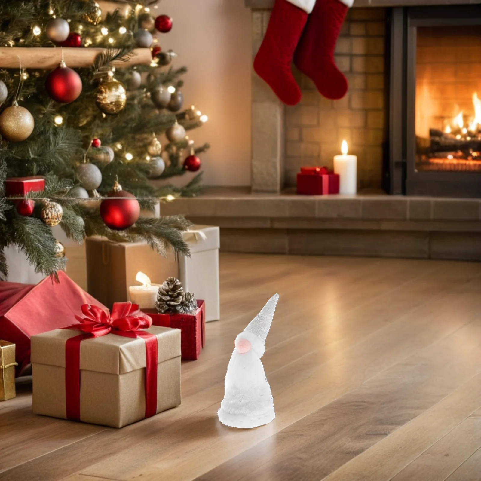 

2 Pcs Christmas Decorations Tree Ornaments Topper Cute Accessory Figurine Trinkets