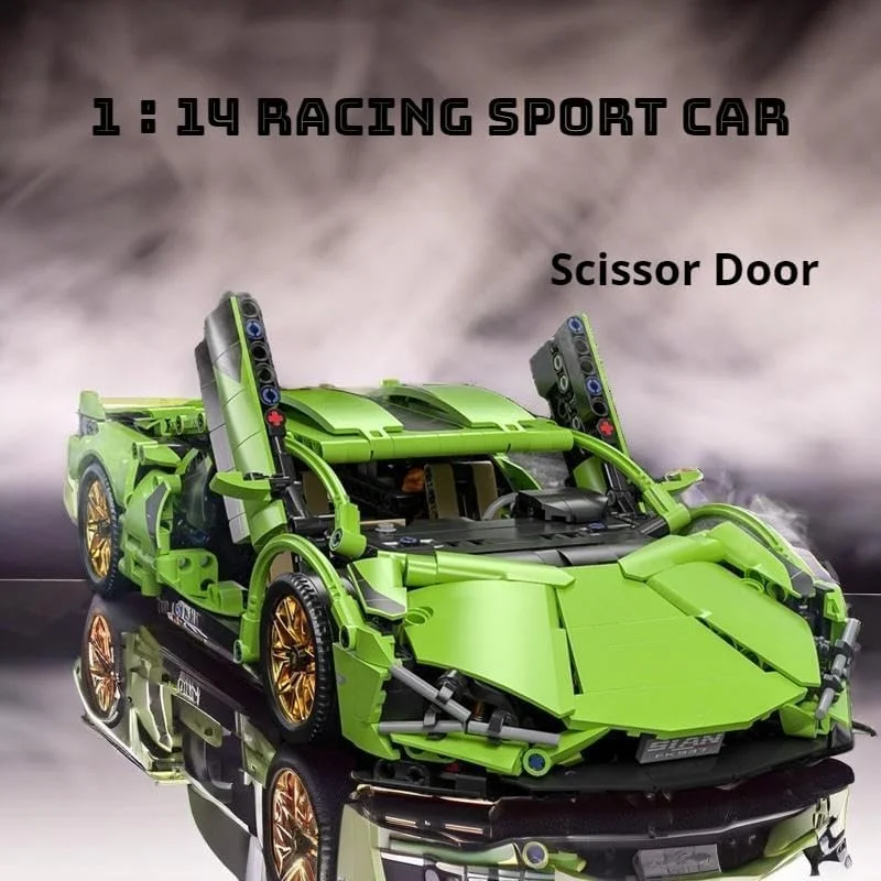 1186Pcs Remote Control Car Building Set 1:14 Technical Sports Racing Car Static and Optional Motors Kits Toy Gift For Adult Kids