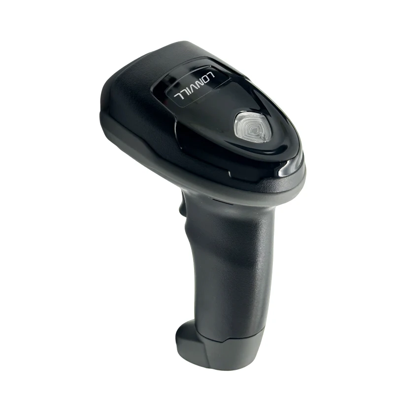 LONVILL Wireless 2D CMOS Barcode Scanner Handheld EAN-8 EAN-13 Code 128 Reading Qr Code Scanner with Charging Base