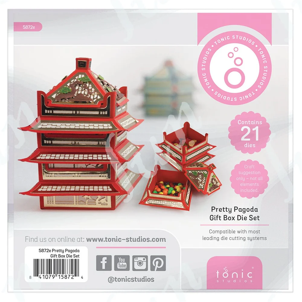 New Pretty Pagoda Gift Box Die Cut Metal Cutting Dies Stencils for DIY Scrapbooking Photo Album Paper Card Embossing Molds - Image 4