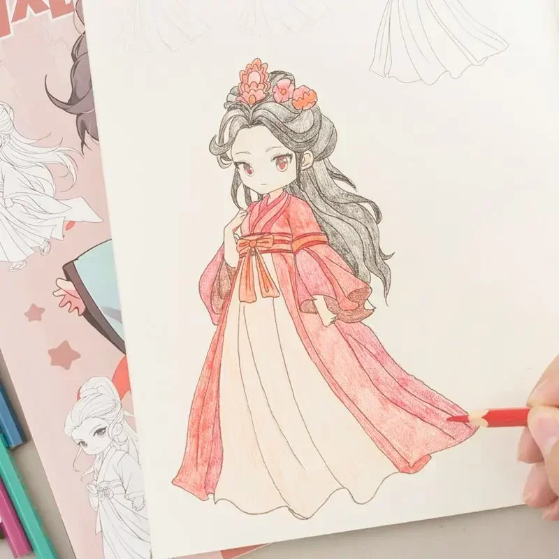 النمط الوطني نسخة Q ثنائية الأبعاد من كتاب التلوين الهزلي على الطراز القديم تلوين شخصية الرسوم المتحركة #5