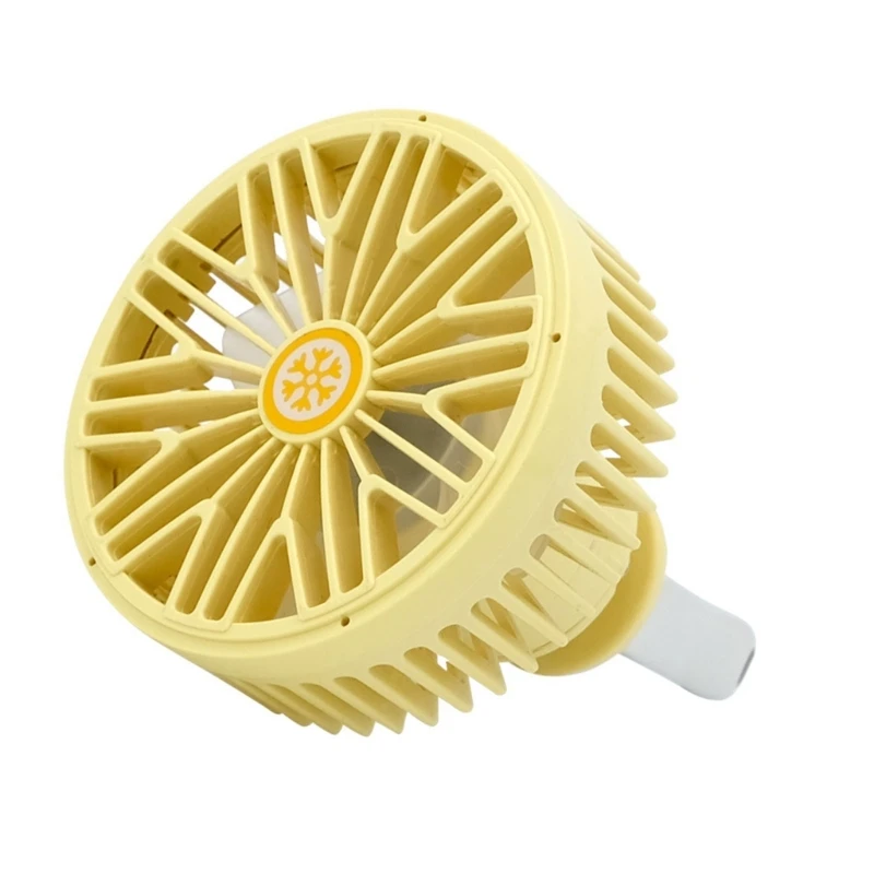 USB Car Fan Car Air Outlet Cooling Fan With LED Light Low Noise 3 Speed Adjust