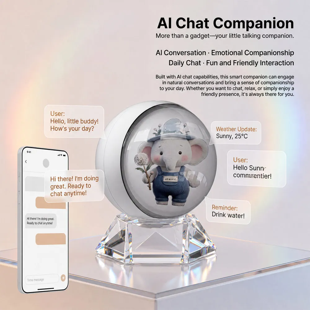 Z04 Mini Smart AI Translator Badge Bluetooth Business AI Chat Assistant Real-Time Languages Voice Translation LCD Display Choice