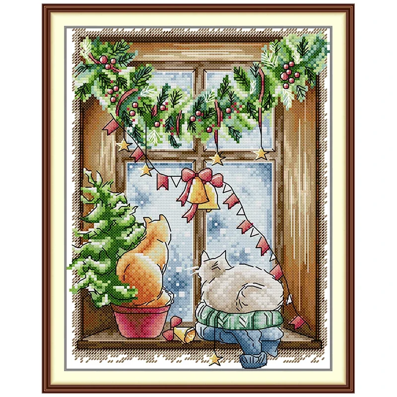 Divine Birth Animals Patterns Counted Cross Stitch Set 11CT 14CT 16CT Stamped DMC Cross-stitch Kit Embroidery Needlework Crafts