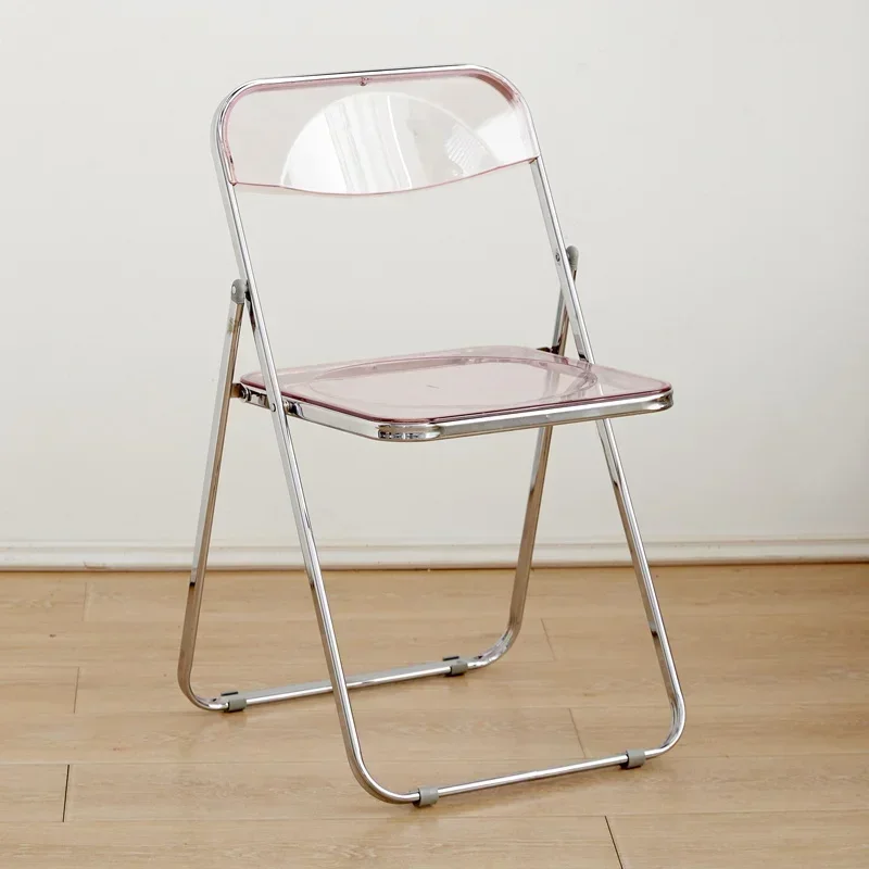 

Plastic Folding Dining Chair Designer Office Modern Transparent Nordic Dining Chair Vanity Sillas Para Comedor Acrylic Furniture