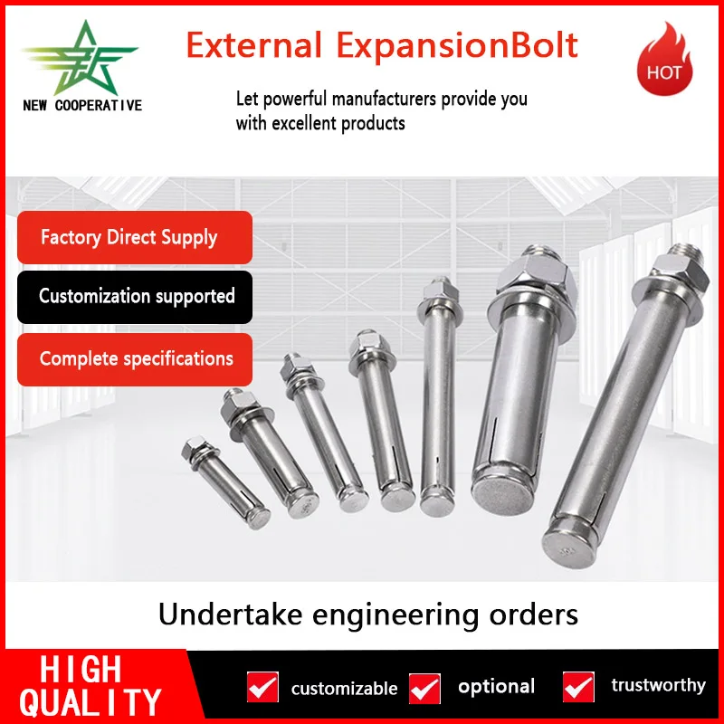 4 Stainless Steel Hexagonal Head Built-in Expansion Screws Hexagonal Expansion Concrete Anchor Bolt M6 M8 M10 M12 M14 M16