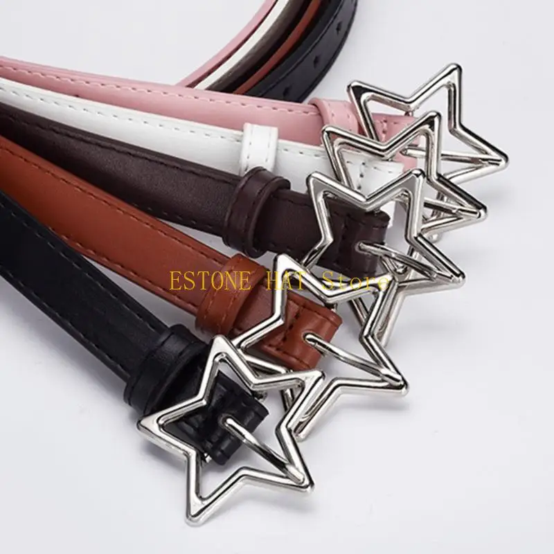 49MF حساسة جوفاء خارج النجوم حزام حزام الخصر الجينز البالغ طول القابل للتعديل