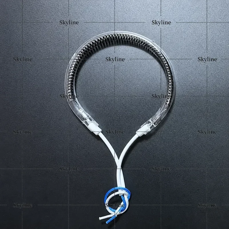 For 220V Convection Oven Air Fryer Parts Round Glass Heating Tube 12cm 1200W Replacement Component