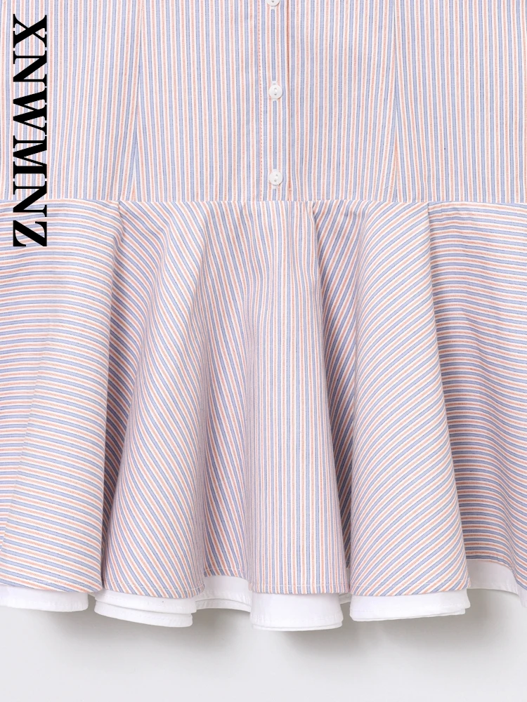 XNWMNZ 2025 Estate Donna Moda tracolla sottile Spalla Backless mini abito a pieghe boho Holiday Lady Abiti senza maniche