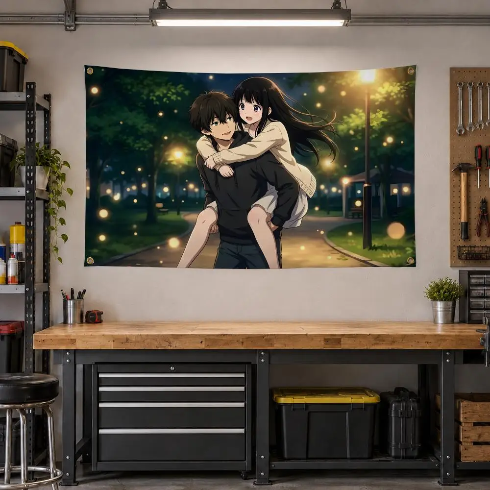 Anime Hyouka Mystery School Flags Personalized Banner Flag Room Dorm Camping Picnic Garage Bar Outdoor Wall Decor
