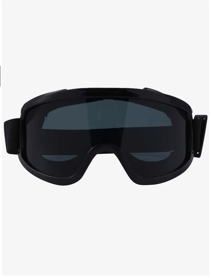 نظارات تزلج مرنة كبيرة الحجم باللون الأسود بالكامل، مناسبة للتزلج وركوب الدراجات والمغامرة والدراجات النارية والطرق الوعرة والغبار وقابلة للغسل #4