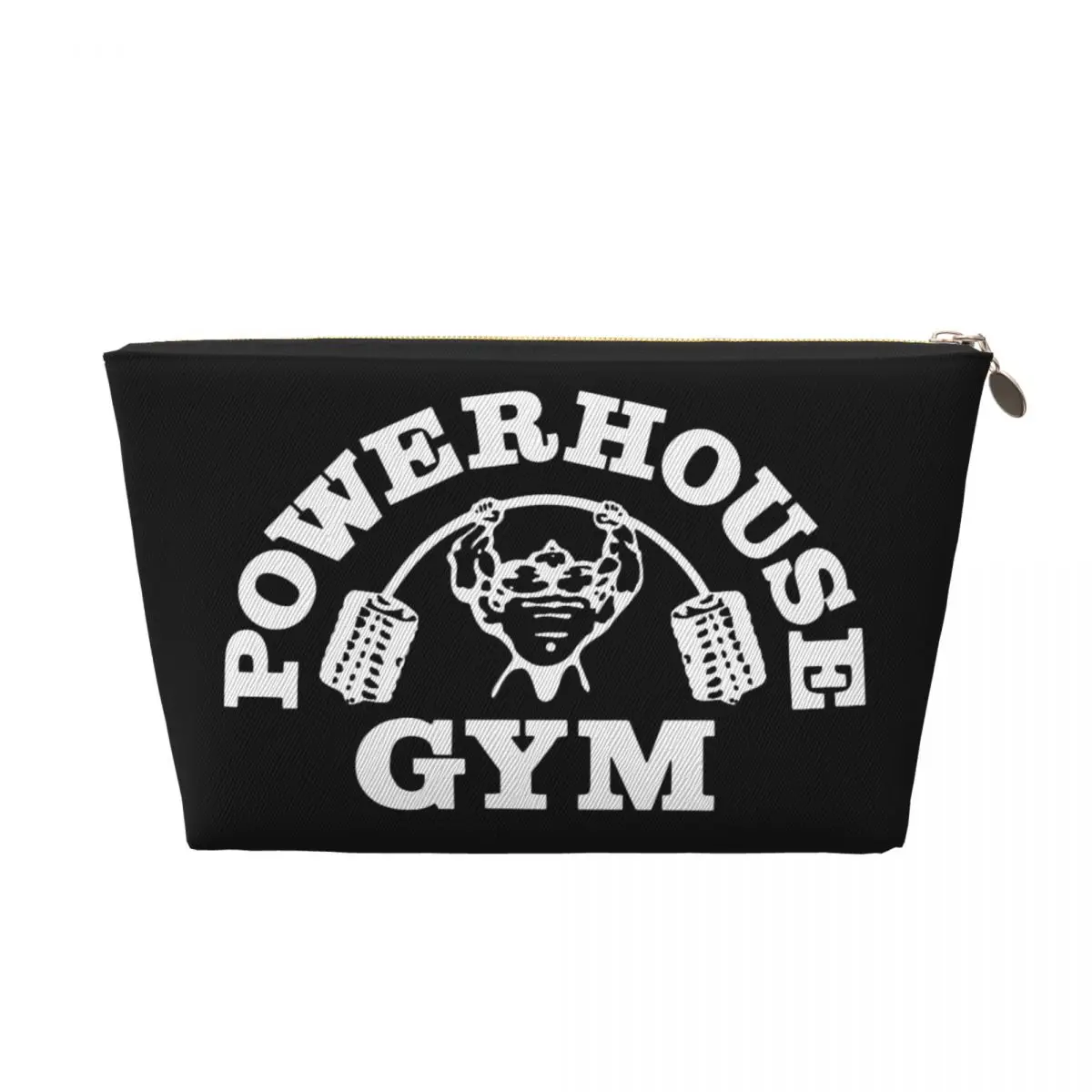 Custom Powerhouse Gym Cosmetic Bag Women Big Capacity Bodybuilding Fitness Muscle Makeup Case Beauty Storage Toiletry Bags