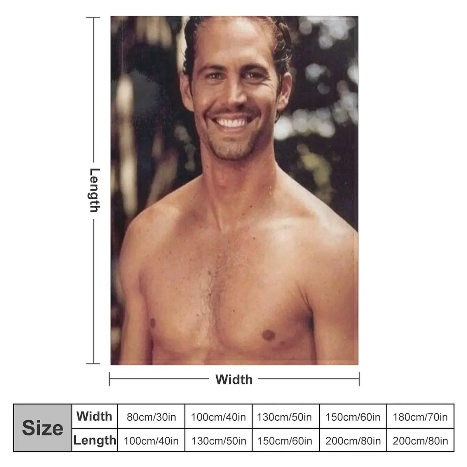 paul walker Throw Blanket Flannel Fabric Blankets Sofas Of Decoration Plush Soft Blankets