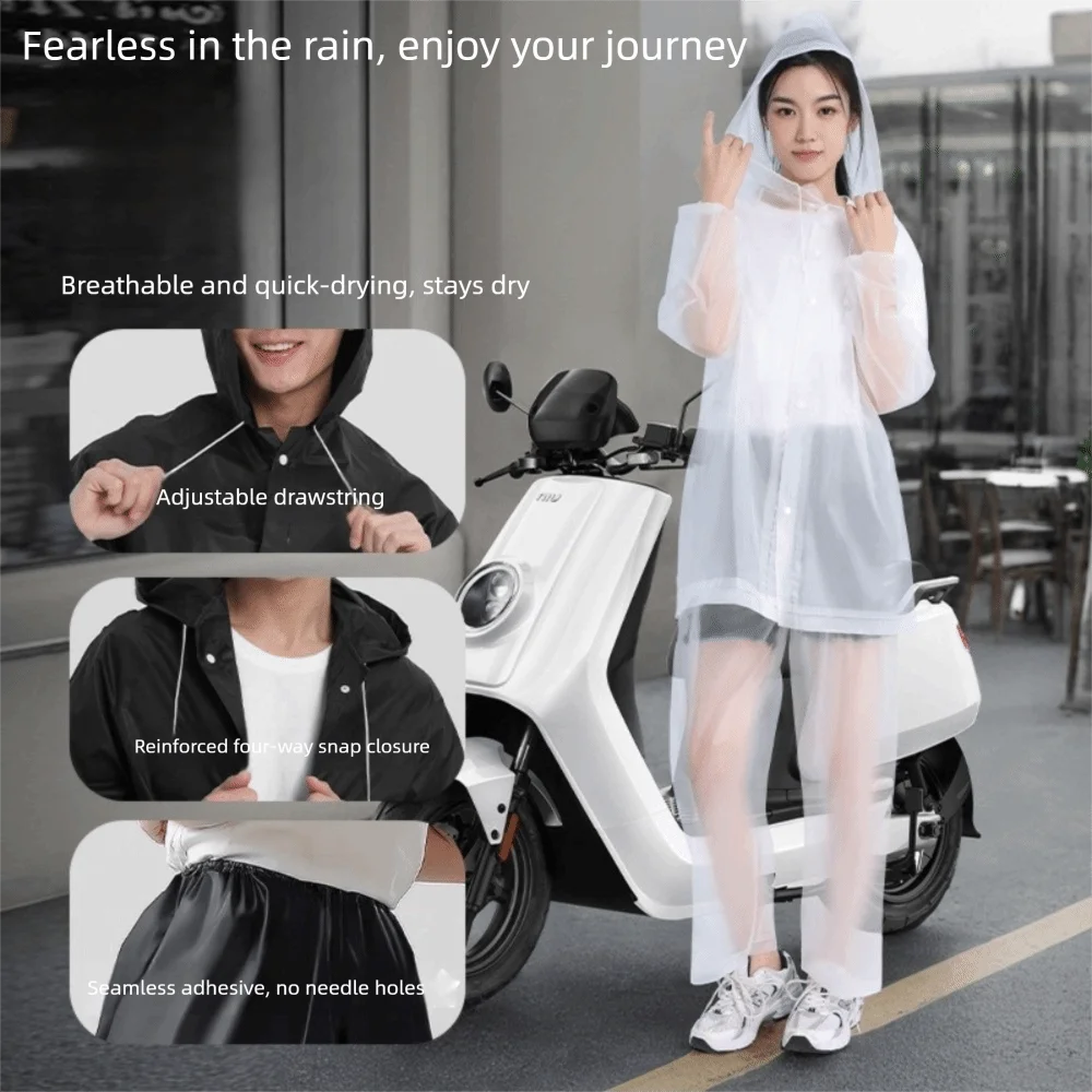 Lightweight Eva Raincoat Set Windproof Strengthen buttons Split Raincoat Adjustable Full Coverage Rain Cover Cycling 11 S057dc9fc385d4be6a464e676cc1fea78h