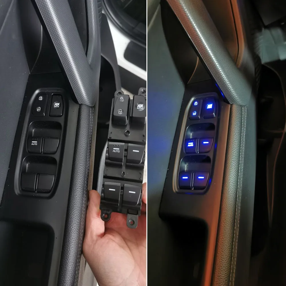 93570-C92004X Fensterheber Control Schalter Taste Für Hyundai IX25 Creta 2014-2019 Mit Hintergrundbeleuchtung Auto Zubehör