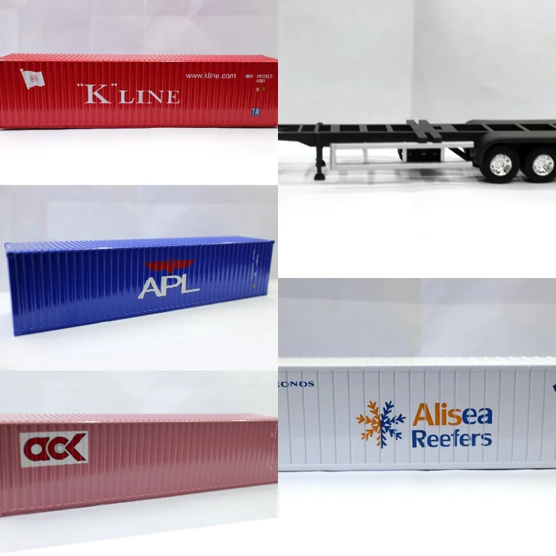 

Литой под давлением контейнер в масштабе 1/50, 40-футовая коробка, модель автомобиля из сплава, Коллекционная игрушка, подарок, сувенир, демонстрационный орнамент